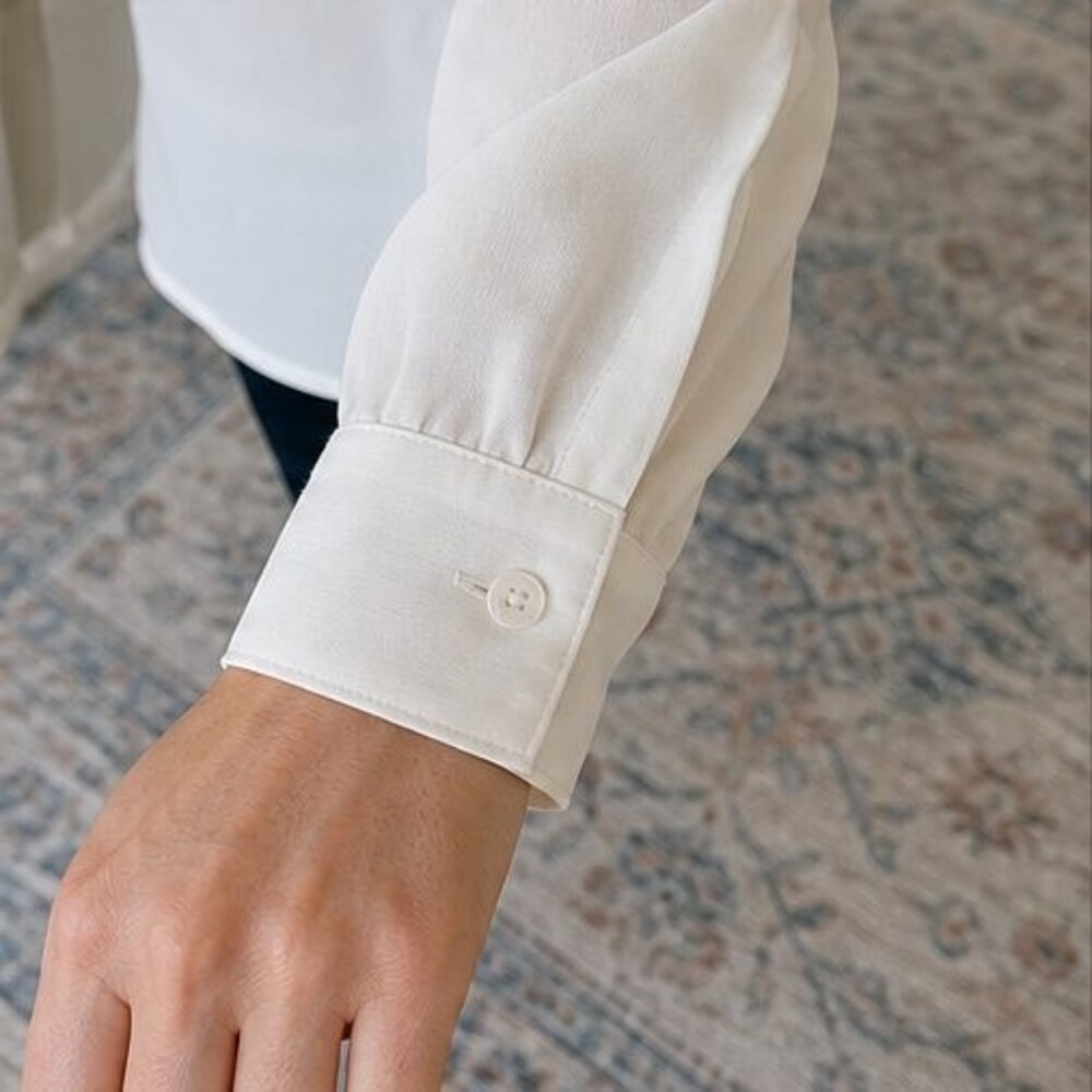 Ivory Ruffle Blouse - Picture 5 of 6